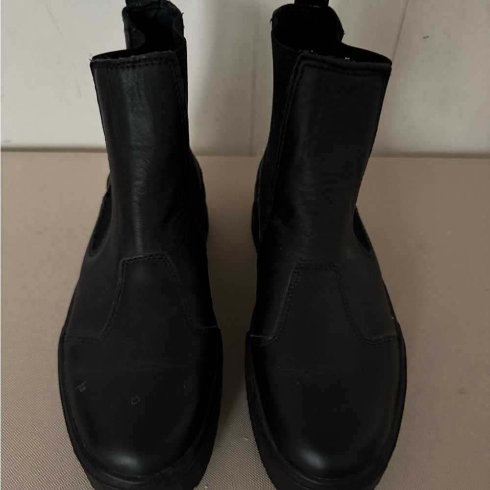 Puma Black Leather Ankle Boots